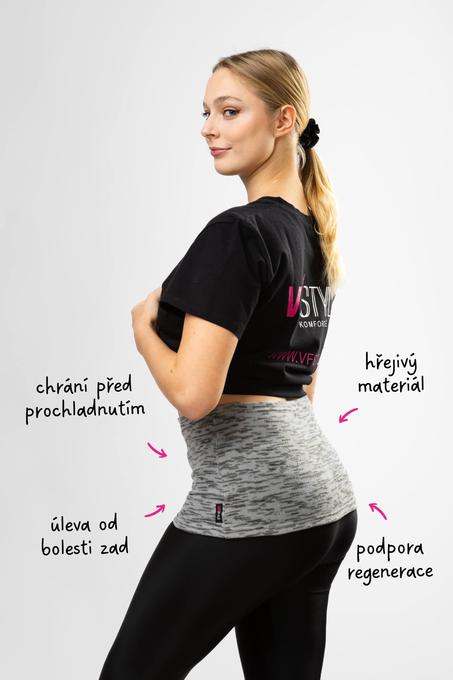 Hřejivý ledvinový pás Comfort šedý melé - výhody produktu